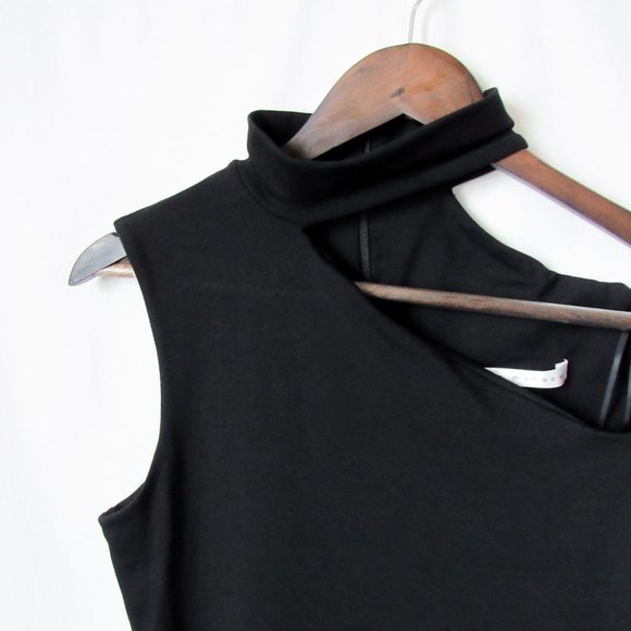 SUSANA MONACO Black Bodycon Asymmetrical Mini Dress Revolve Size-Small - Picture 5 of 10